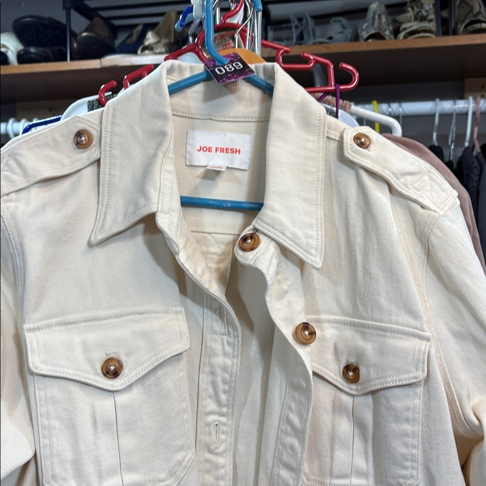 Joe Fresh Women's Cream Utility Jacket